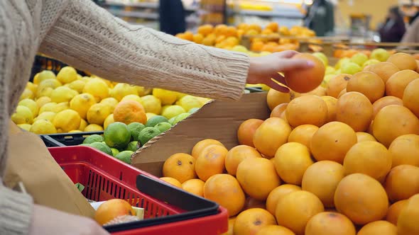 Supermarket Shopping Girl Woman Fruit Food Buy