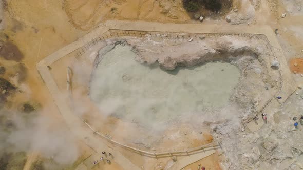 Volcanic Plateau Indonesia Dieng Plateau