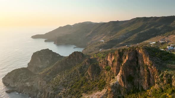 Mountain landscape aerial view 4 K Turkey Alanya