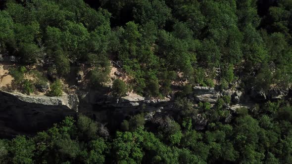 Aerial Nature View of Caucasus Mountain at Sunny Morning