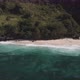 Aerial View of Tropical Beach with Azure Blue Water and Foaming Ocean Waves - VideoHive Item for Sale