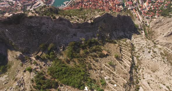 Panorama of the Sea and the Old Town of Kotor