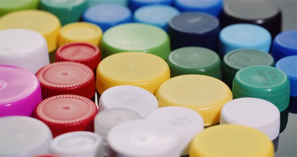 Few Plastic Bottle Caps - Plastic Processing Recycling Industry