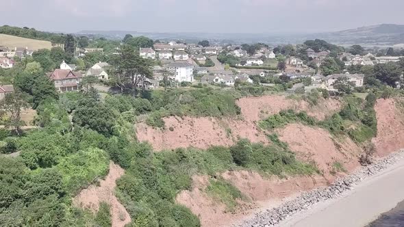 Stunning UK South coast aerial views near Devon and the Jurassic Coast.