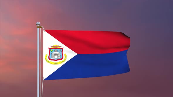 Sint Maarten Flag 4k