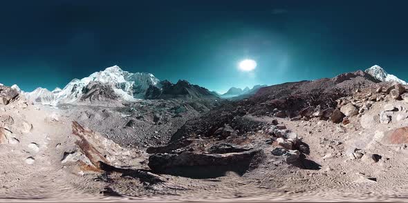 360 Vr of the Everest Base Camp at Khumbu Glacier