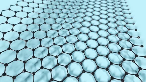 Black Graphene sheet rolls into a carbon nanotube structure. Science research.