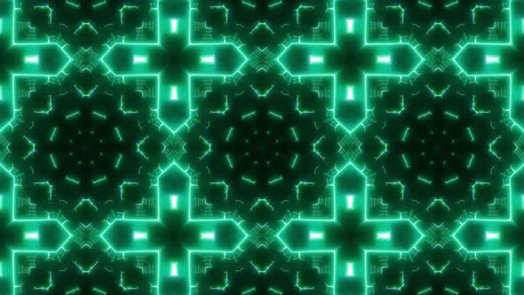 Shining Green Laser Beam Light Kaleidoscope Loop 4K 08