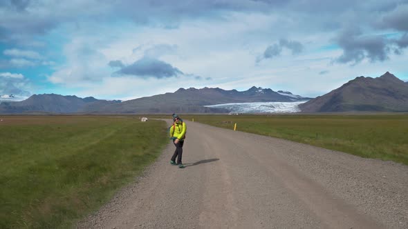 Women Traveler with a Backpack