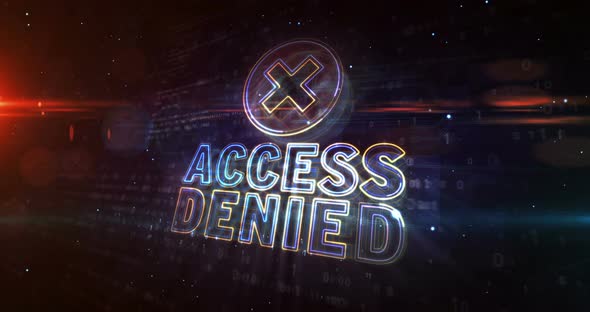 Access Denied neon sign abstract concept