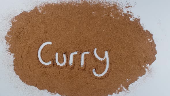 Hand Writes On Curry Powder Curry