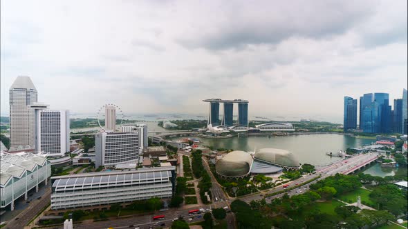 Time lapse of Building in Singapore city