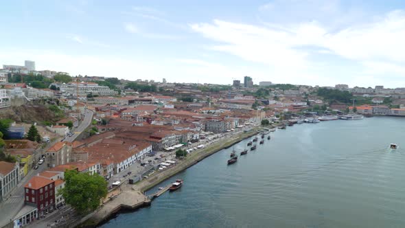 Porto City Panorama from the Top of Dom Luís I Bridge