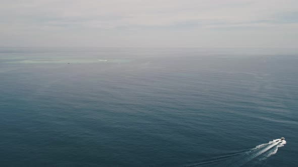 Seascape Motorboat on the Sea