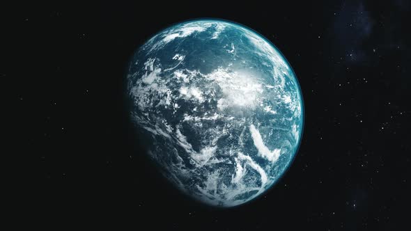 Motion Graph Blue and White Planet Earth Orbits Around Sun alt