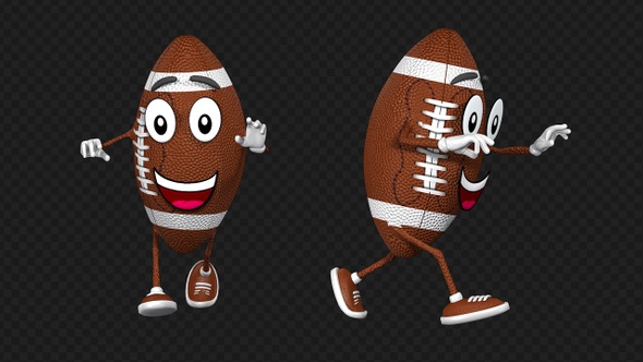 American Football Ball   Run Cycle (2 Pack)