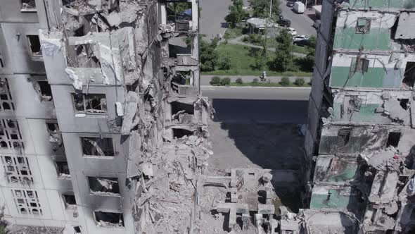 War in Ukraine  Destroyed Building in Borodyanka