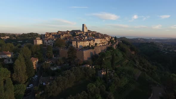 Aerial shot of Saint Paul de Vence