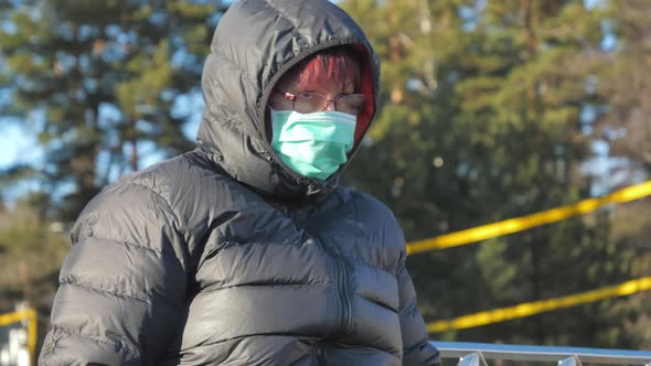 A Depressed Look of the Lady While Getting Off Her Eyeglasses in Finland