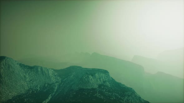 Morning Fog in Mountain of Afghanistan