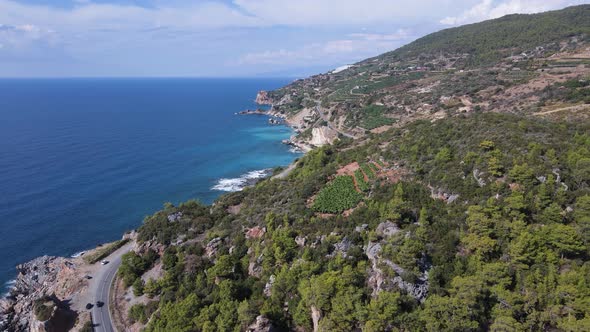 Shore of the Mediterranean Sea : Turkey Mountain Coastline