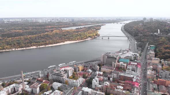 Kyiv, Ukraine. Podil District. Aerial View