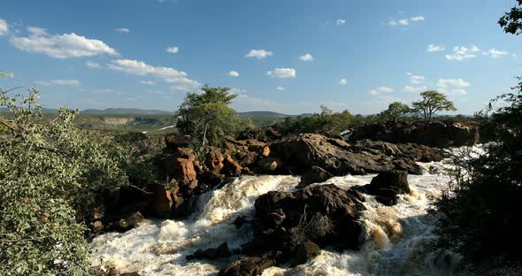 Ruacana Falls in Northern Namibia, Africa