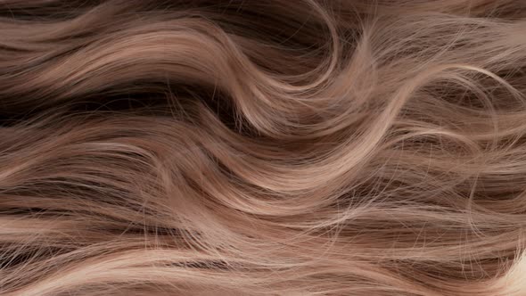 Super Slow Motion Shot of Waving Light Brown Highlighted Hair at 1000 Fps