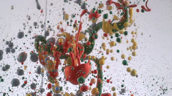 Slow motion shot of ink pouring into oil, shot with Phantom Flex 4K camera. alt