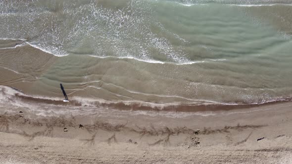 Soft Wave of the Sea on the Sandy Beach