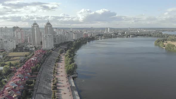 Kyiv, Ukraine. Obolon District. Aerial View