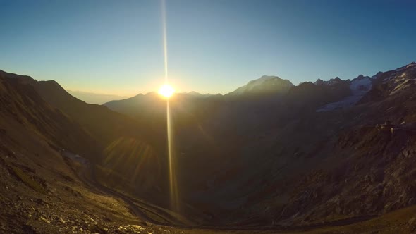 Sunset in the Alps, timelapse