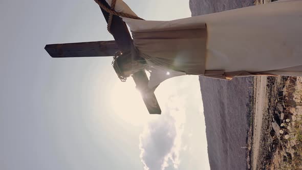 Jesus Hangs on the Cross the Wind is Blowing the Sun is Shining