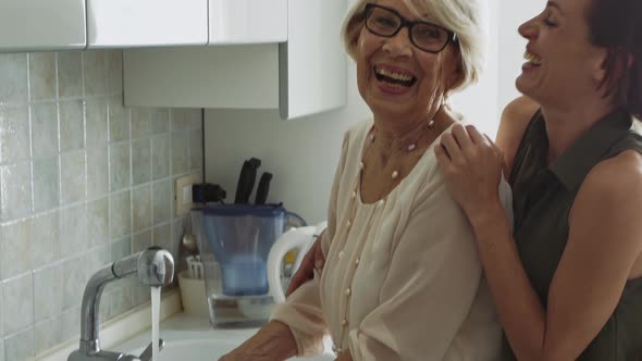 Grandmother and granddaughter spending time together