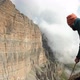 Climber Pulls a Rope in the Mountains. Rescue Operations in the Mountains - VideoHive Item for Sale