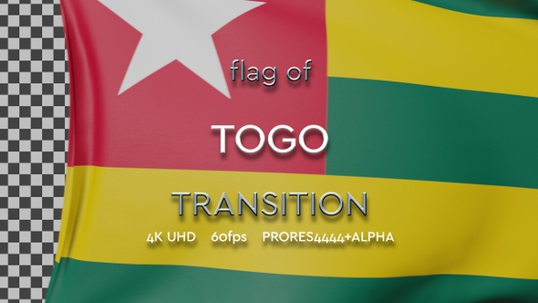 Flag of Togo transition | UHD | 60fps