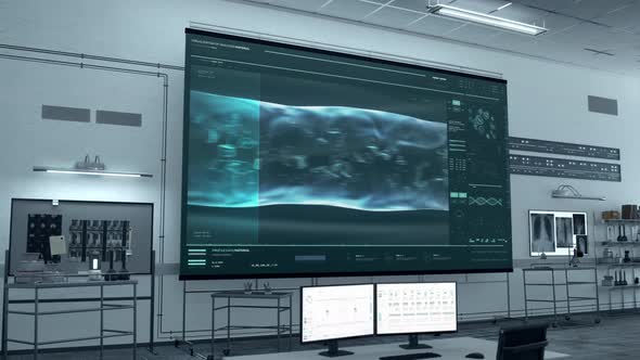 Scanner Of Anatomical Examination Laboratory Analyzing Blood Type Of Patient alt