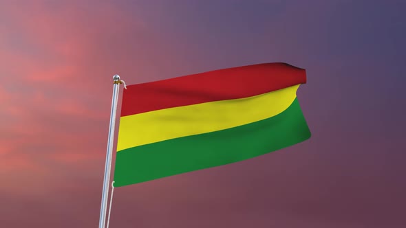 Flag Of Bolivia Waving 4k