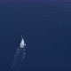 Aerial  Top View Of A Sail Going To Journey On Beautiful Blue Color Sea - VideoHive Item for Sale