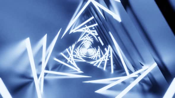 Sci-fi Blue Tunnel Triangle