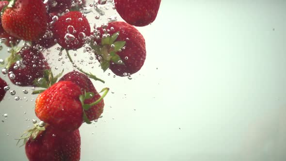 The Falling Strawberry in Water 7