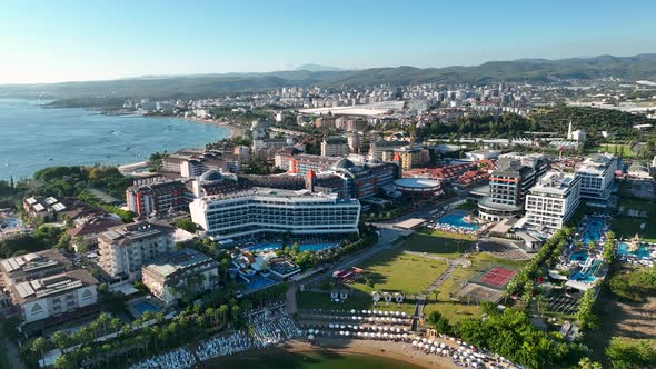 Hotels filmed on a drone Turkey Alanya Avsallar 4 K