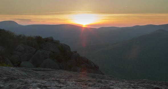 Old Rag Summit Sunset - Shenandoah National Park - Virginia - Time Lapse