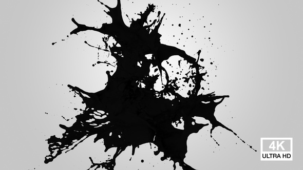 Abstract Ink Splash 4K