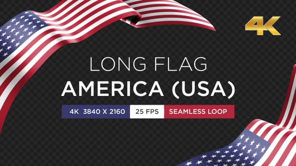 Long Flag America (USA)