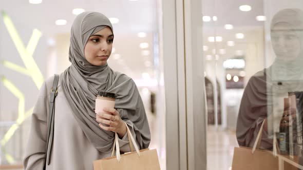 Beautiful Muslim Woman Shopping