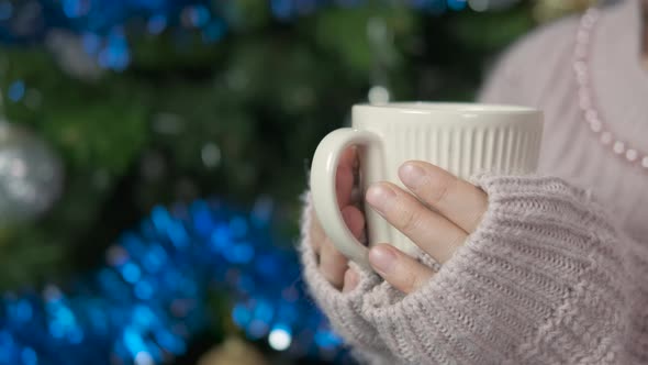 Christmas hot drink in the room.