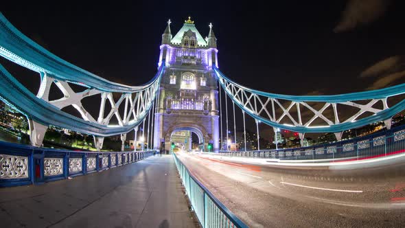 Tower Bridge London Night City Urban River Thames Transport