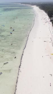 Beach on the Coast of Zanzibar Island Tanzania