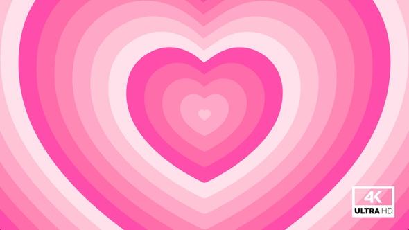 Pink Heart Tunnel Colorful Love Shape 4K TikTok Trend Dj Background Looped V5